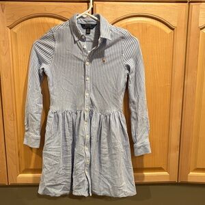 Polo by Ralph Lauren Blue and White Striped Shirt